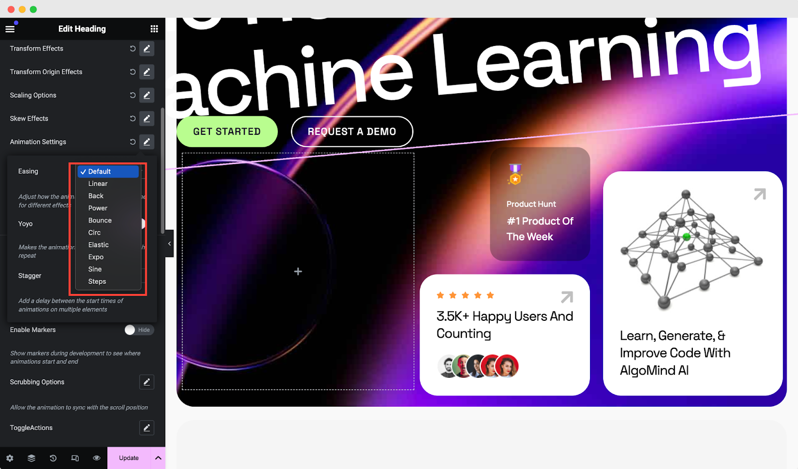 Interactive Animations - Easing