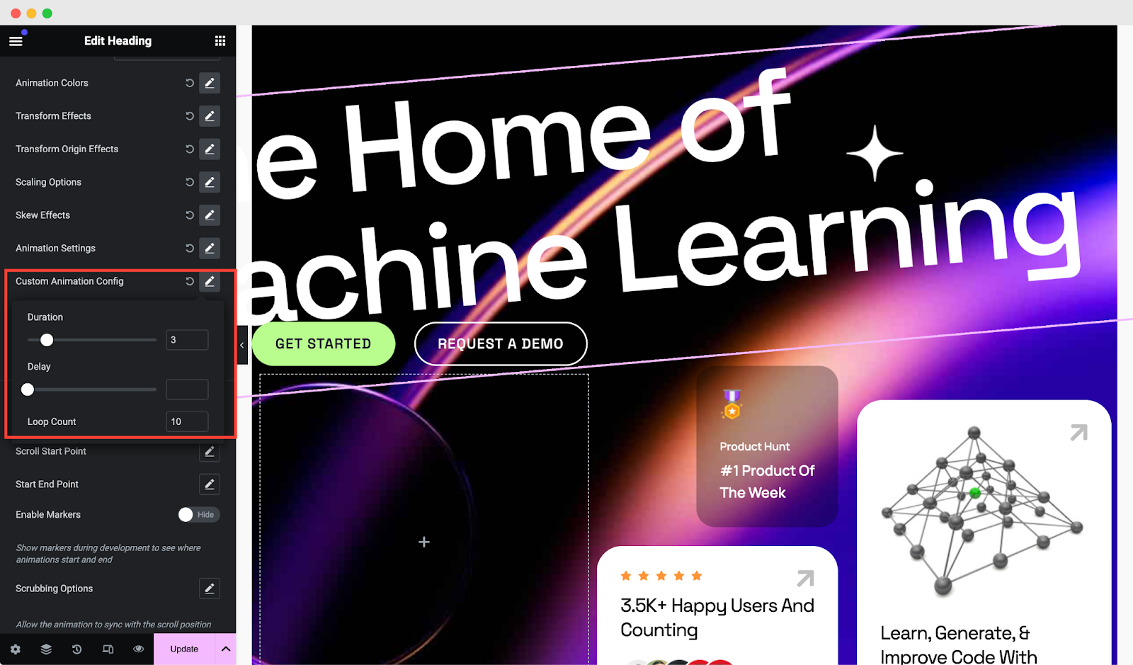 Custom Animation Settings