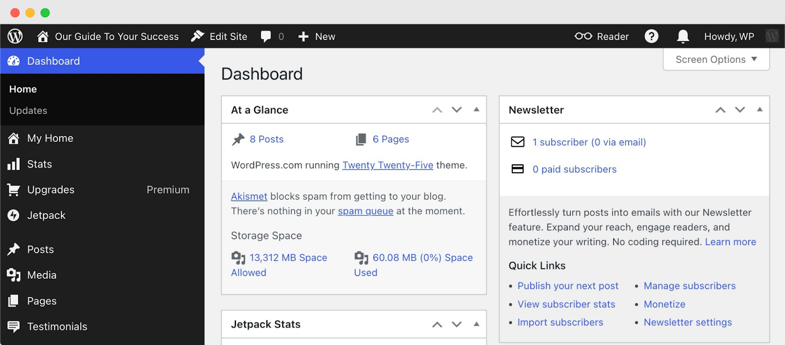 Log in to your WordPress Admin