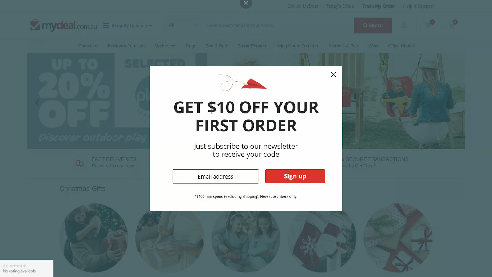 Full Screen First Visit