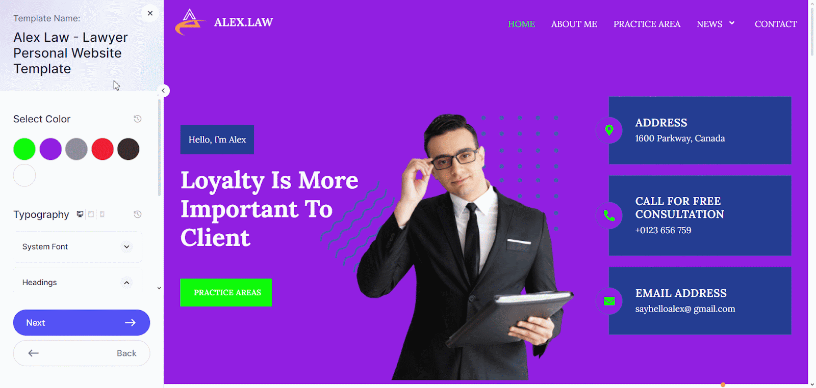 Template customization