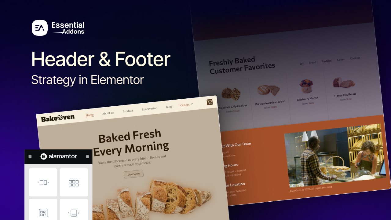 Elementor Header And Footer Strategy: Small Sections, Big Impact on UX