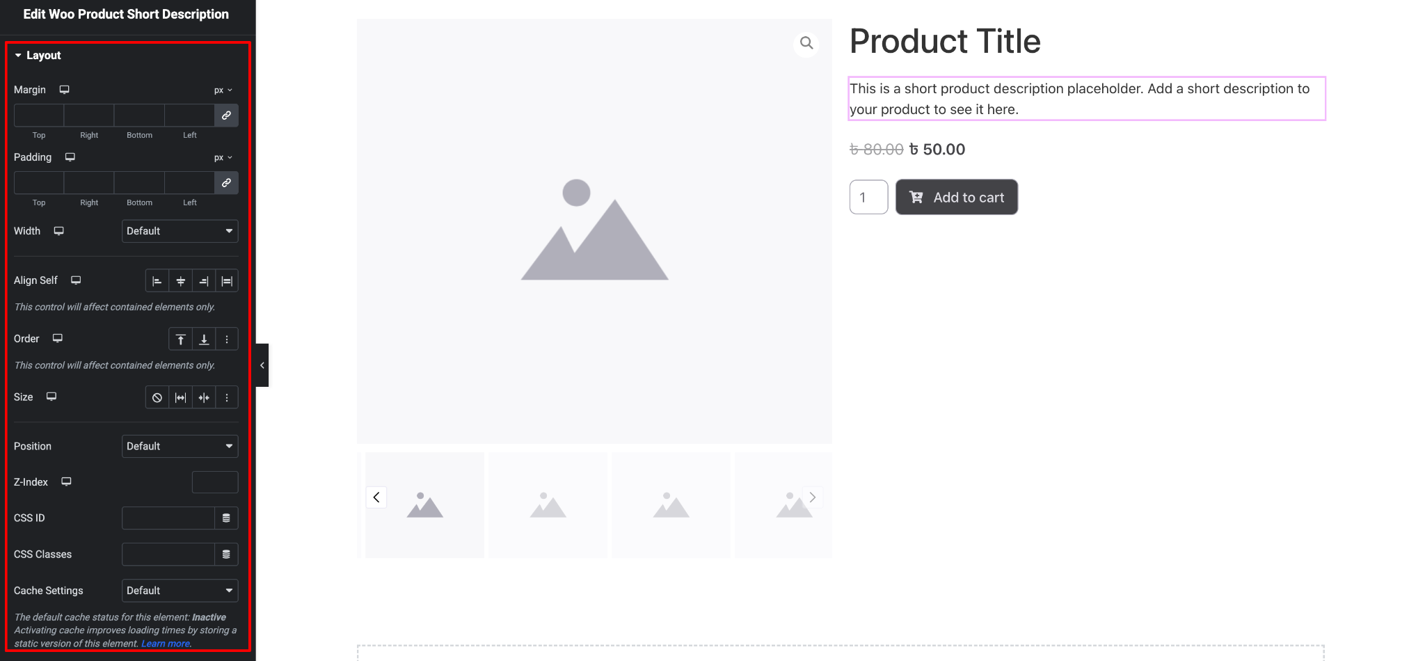 EA Woo Product Short Description 6 customize your product page template