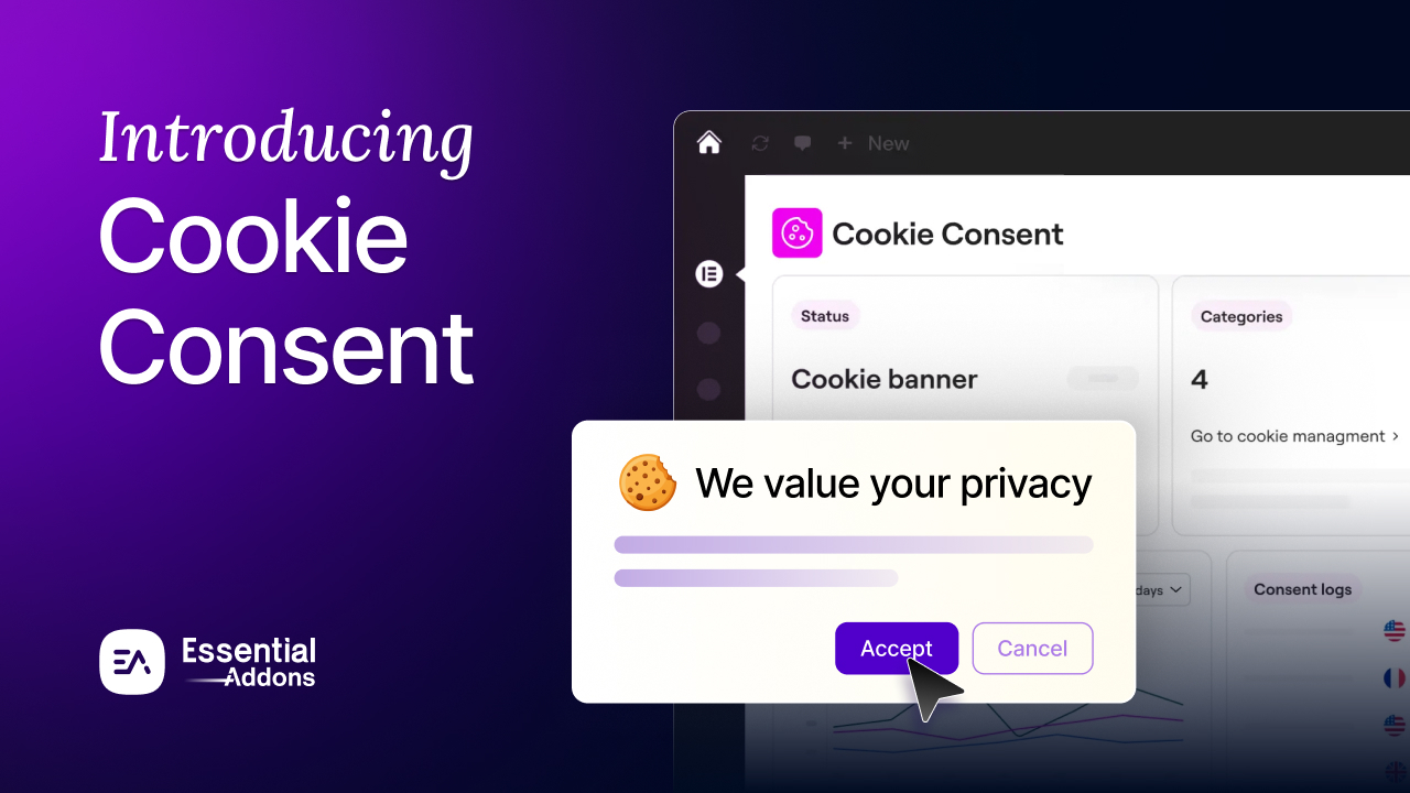 Introducing Cookie Consent in Elementor: A Smarter Way to Design Cookie Banners in WordPress 1 Introducing Cookie Consent in Elementor
